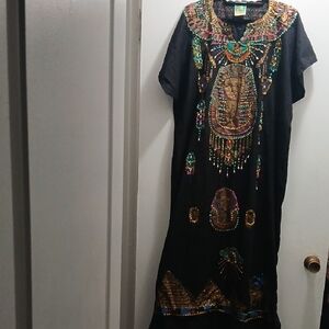 Vintage Embellished Black Dress